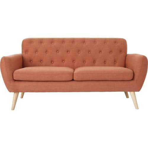 Noble House - Menominee 2-Seat Fabric Sofa - Orange