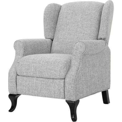 Noble House - Provo Traditional Fabric Recliner - Light Gray Tweed