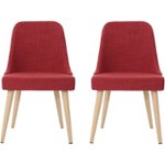 Front Zoom. Noble House - Buffalo Fabric Dining Chair (Set of 2) - Muted Red.