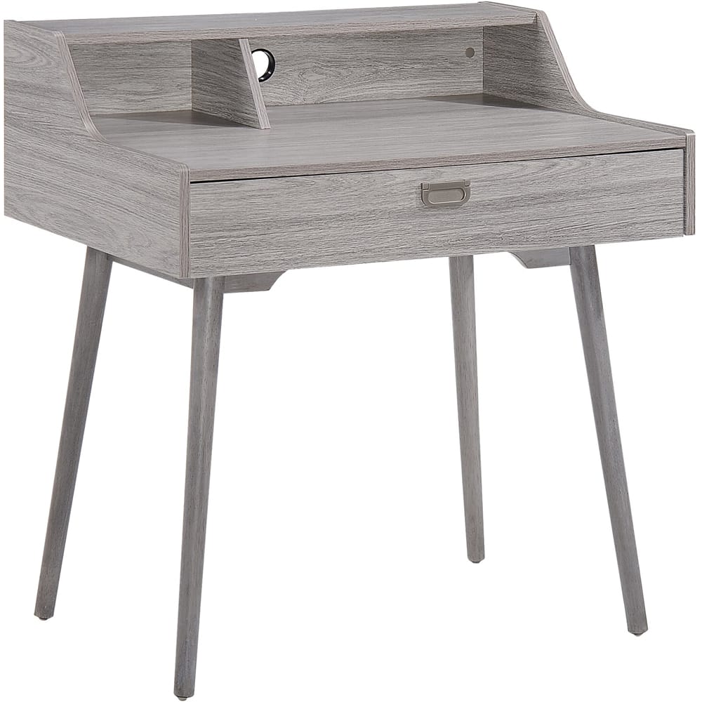 Left View: Noble House - Boxley Mid Century Modern Study Desk - Gray Oak