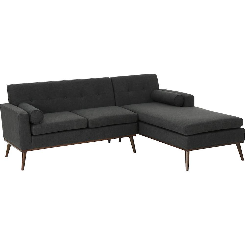 Angle View: Noble House - Fairfield Fabric Loveseat - Dark Gray