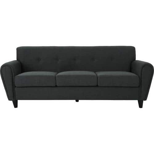 Noble House - Bentonville 3-Seat Fabric Sofa - Dark Gray