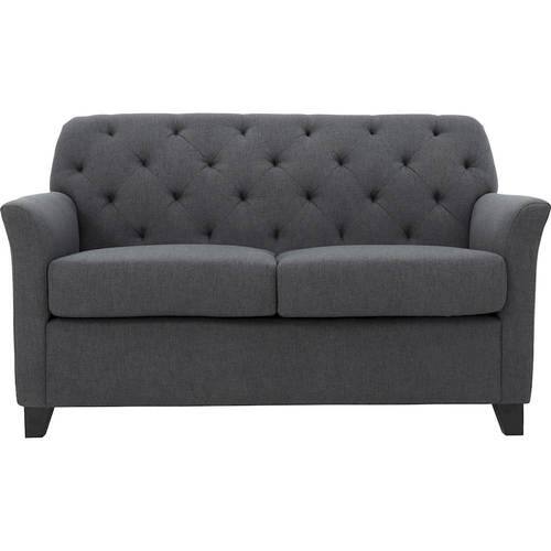 Noble House - Fairfield Fabric Loveseat - Dark Gray