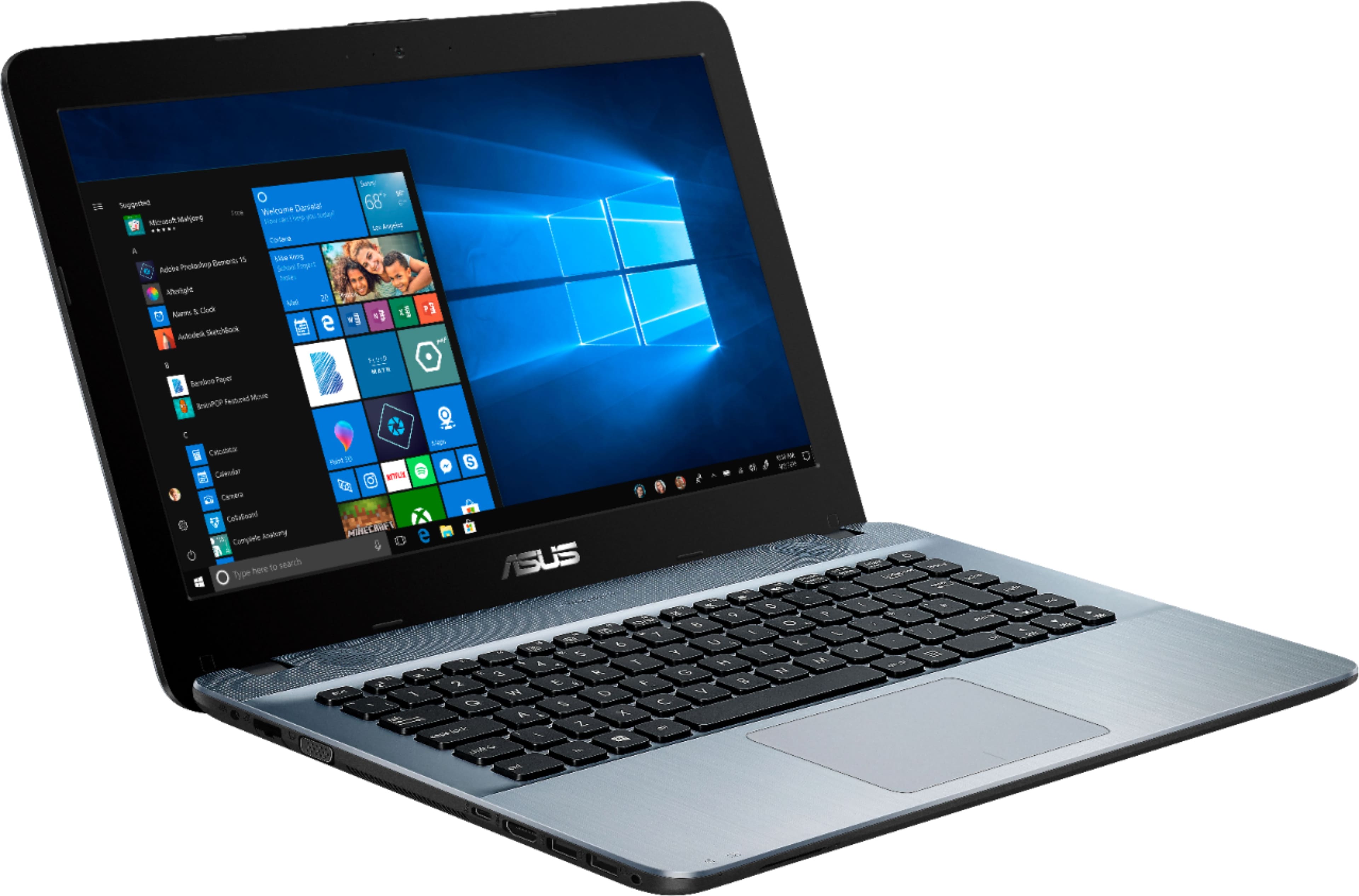 Angle. ASUS - 14" Laptop - AMD A6-Series - 4GB Memory - AMD Radeon R4 - 500GB Hard Drive.
