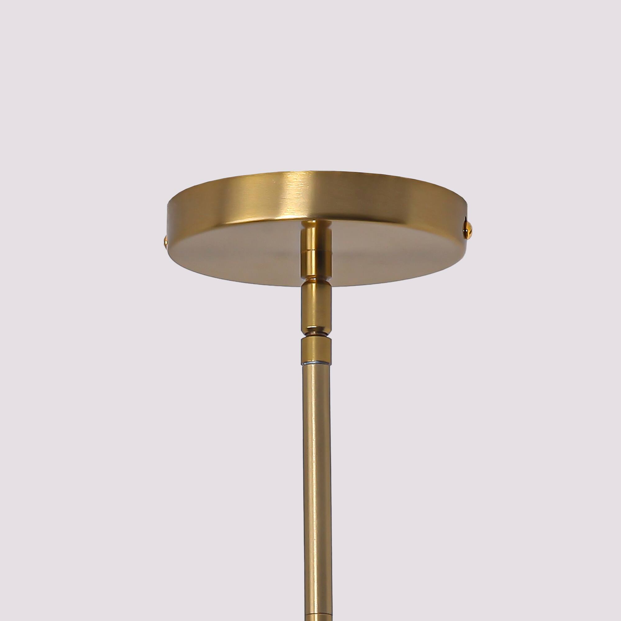 Alt View 1. Parrot Uncle - 8" Vintage Gold Pendant Light with Green Glass Shade - Brass.