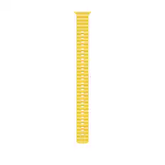 Front. Apple - Apple Watch Band - Ocean Band (49mm) - Yellow - Extension - Yellow.