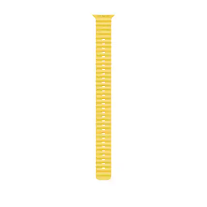 Front. Apple - Apple Watch Band - Ocean Band (49mm) - Yellow - Extension - Yellow.