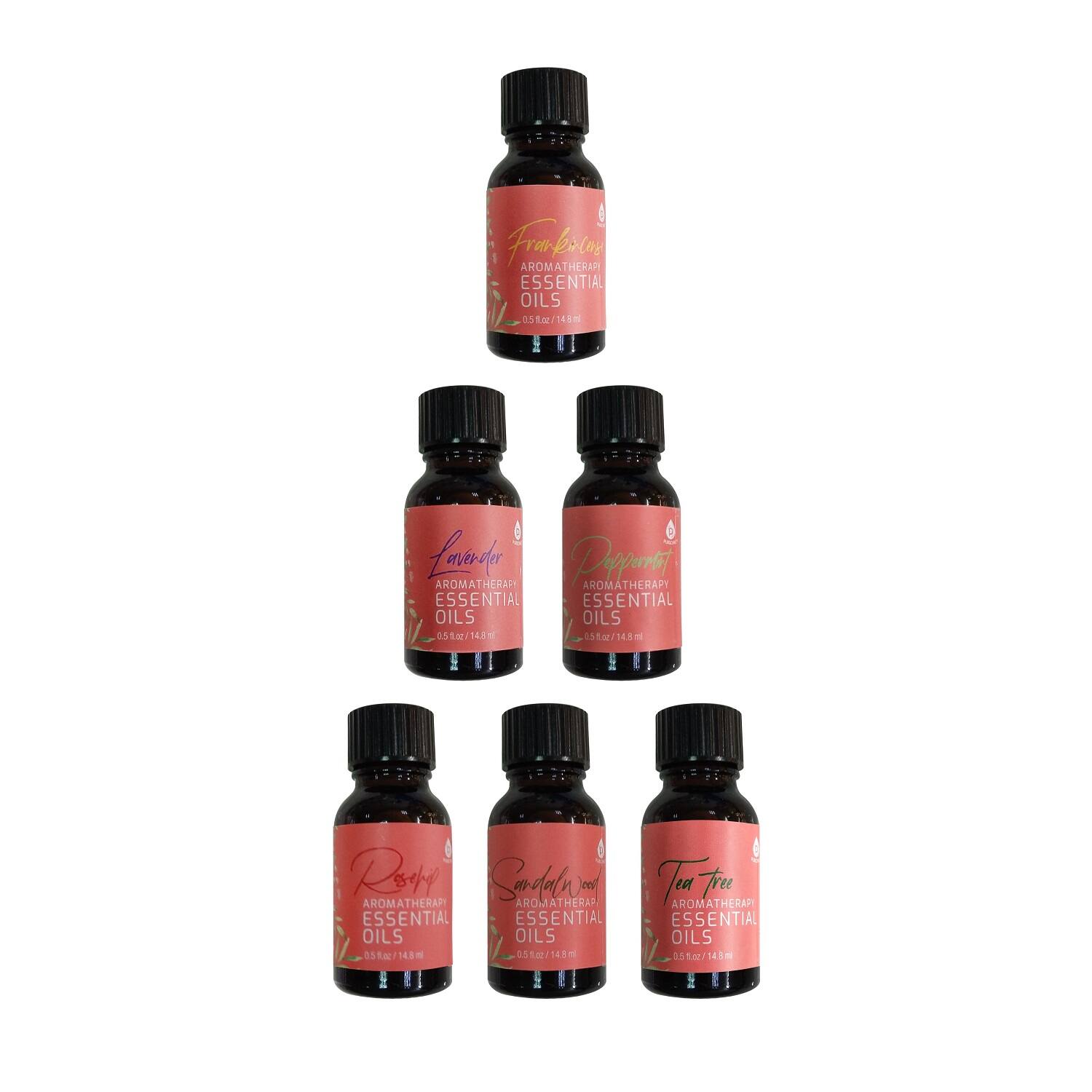 I Framboise AROMATHERAPY ESSENTIAL OILS 0.5 fl oz/14.8 ml Lavender AROMATHERAPY ESSENTIAL OILS 0.5 fl oz/14.8 ml Peppermint AROMATHERAPY ESSENTIAL OILS 0.5 fl oz/14.8 ml Rose AROMATHERAPY ESSENTIAL OILS 0.5 fl oz/14.8 ml Sandalwood AROMATHERAPY ESSENTIAL OILS 0.5 fl oz/14.8 ml Tea Tree AROMATHERAPY ESSENTIAL OILS 0.5 fl oz/14.8 ml
