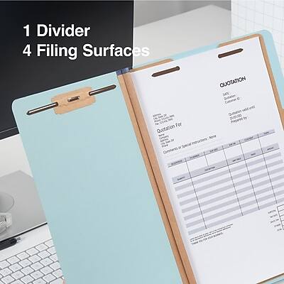 1 Divider  
4 Filing Surfaces  

QUOTATION  
DATE:  
CUSTOMER:  
Quotation valid until:  
Quotation for:  
Customer's special request, here:  

[Table with columns for Item, Description, Quantity, Unit Price, Total]  

[Footer with contact information]
