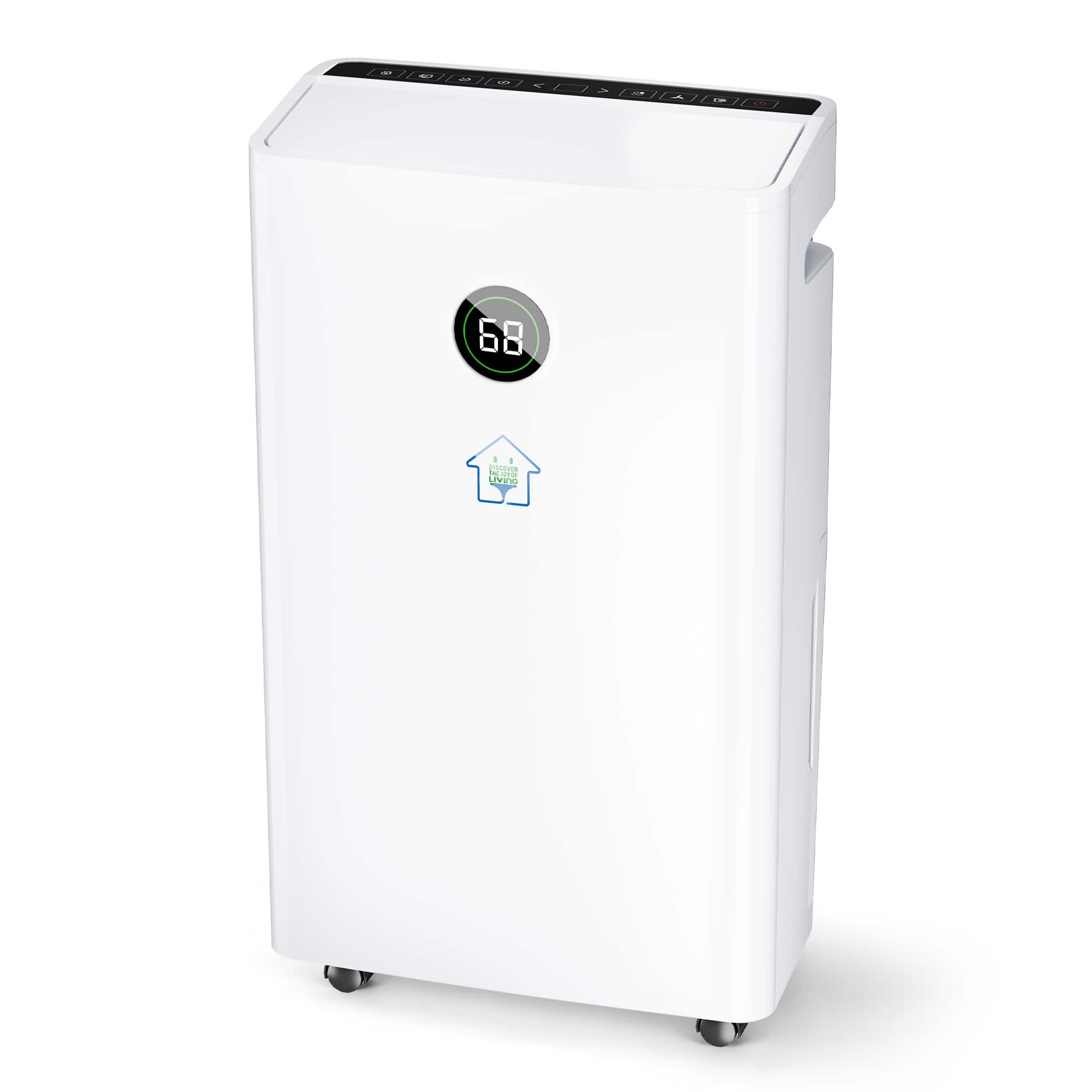 SUMMIT LIVING - 60 Pints Dehumidifier for Basement and Bedroom, 1.45 Gal Water Tank, Auto Defrost & Drain, 6500 Sq. Ft - White