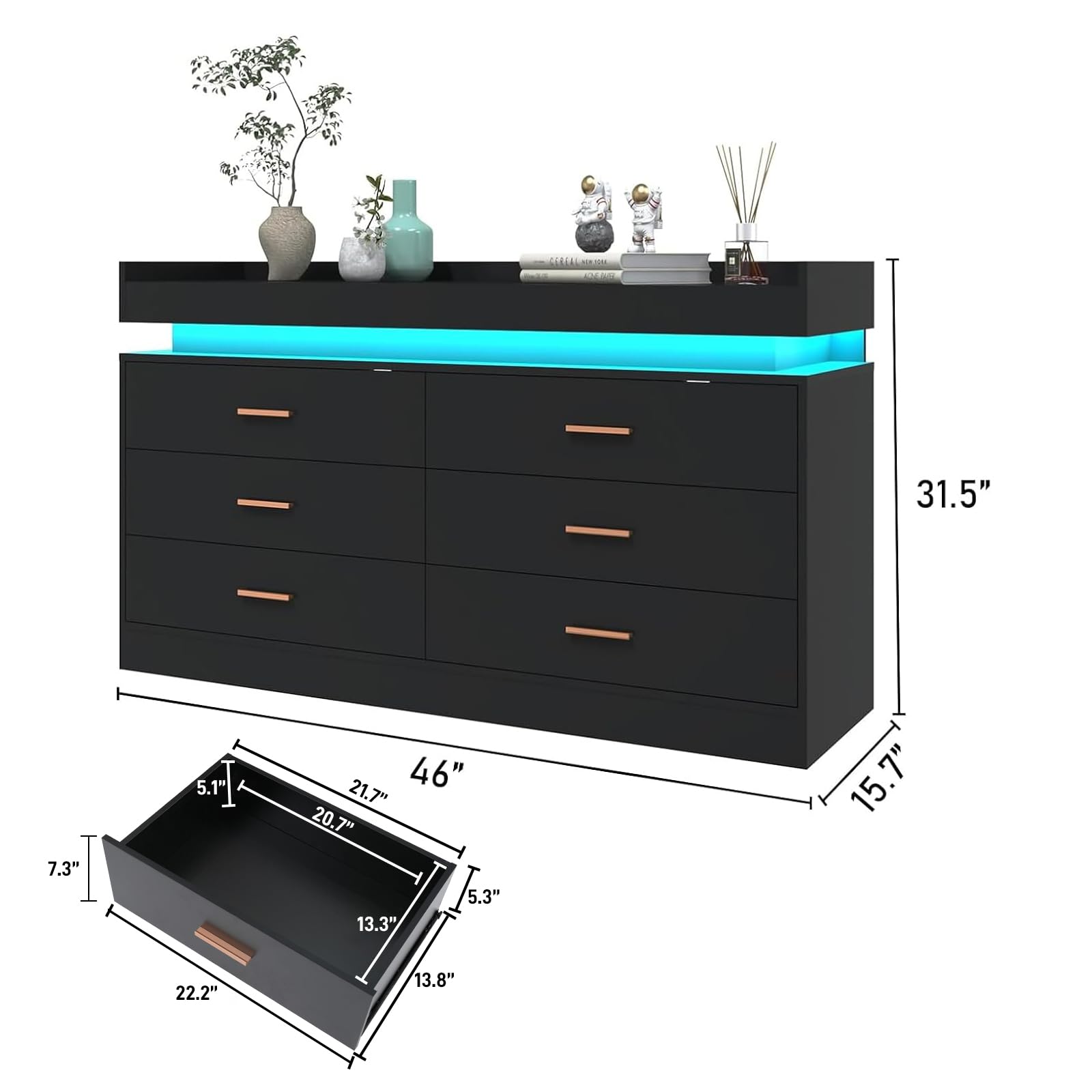 31.5"  
7.3"  
5.1"  
46"  
21.7"  
20.7"  
5.3"  
13.3"  
15.7"  
22.2"  
13.8"