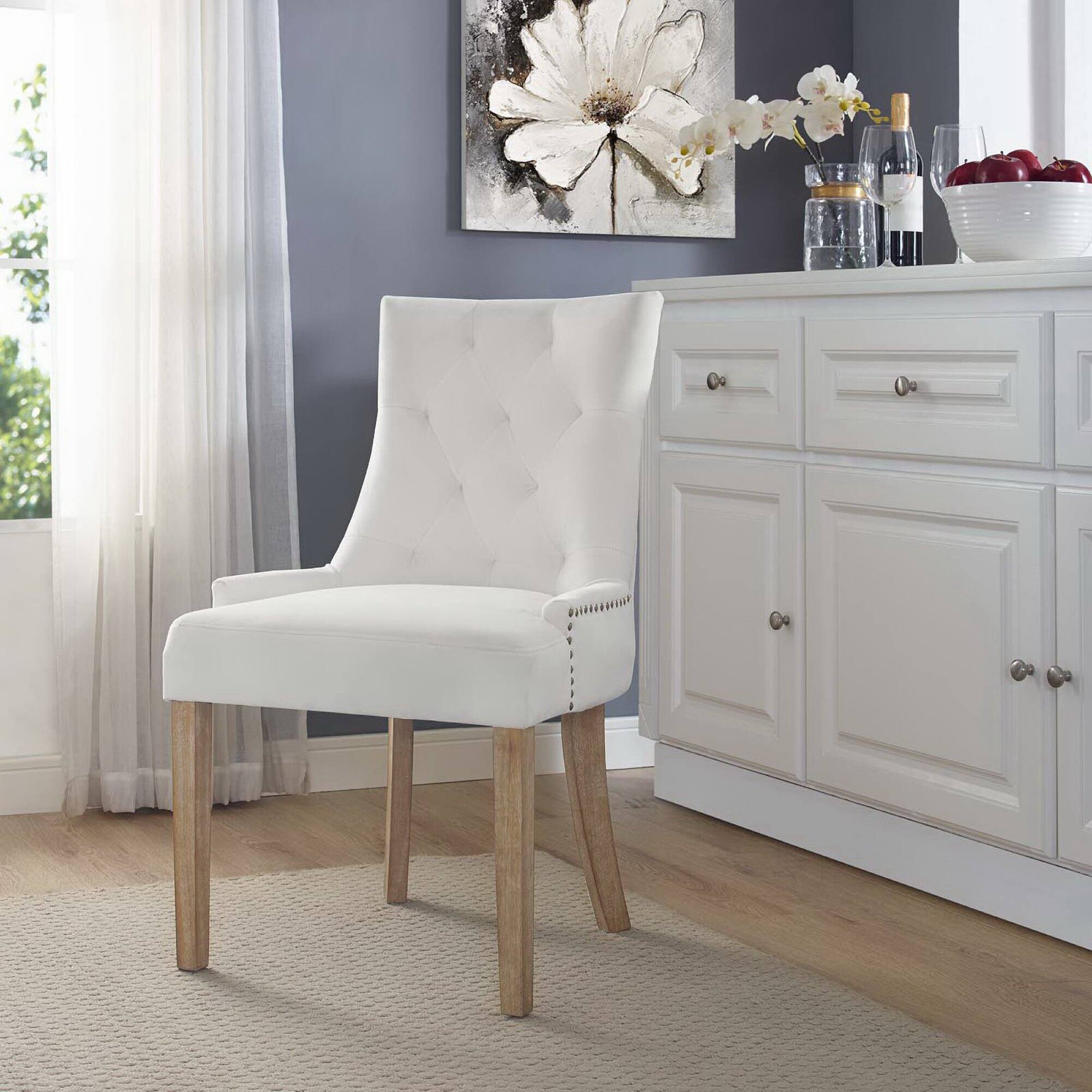 Front. Modway - Pose Performance Velvet Dining Chair by Modway - Ivory.