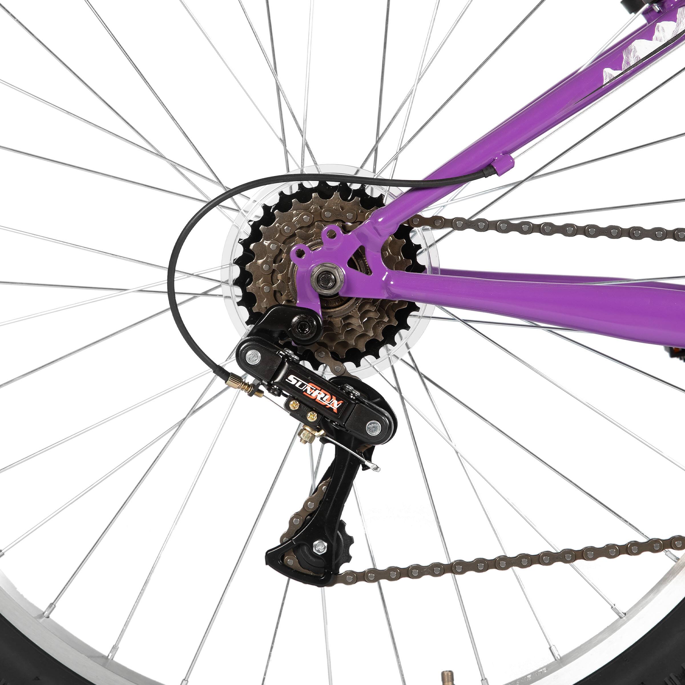 Alt View 9. HILAND - BAMCBASE Lilac 26 inches Mountain Bike for Women, 18-Speed High-Tensile Steel Frame, Suspension Fork, Purple - purple.