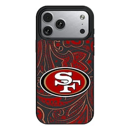 Keyscaper - NFL - San Francisco 49ers Paisley iPhone Magnetic Bump Case - 15 - Black