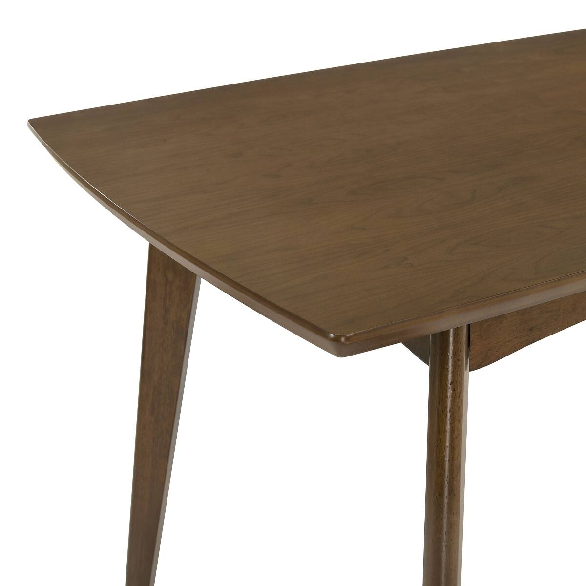 Alt View 1. Loheer - Loheer Dark Walnut Dining Table, Mid Century Modern Rectangular Wood Table for Six - Dark Walnut.