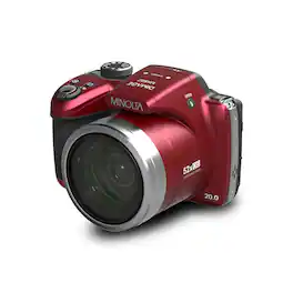 Minolta - MN52Z 20MP 4K Ultra HD Bridge Camera with 52x Optical Zoom - Red