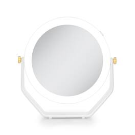 Zadro - LED Lighted Makeup Mirror with 5X/1X Magnifications - White