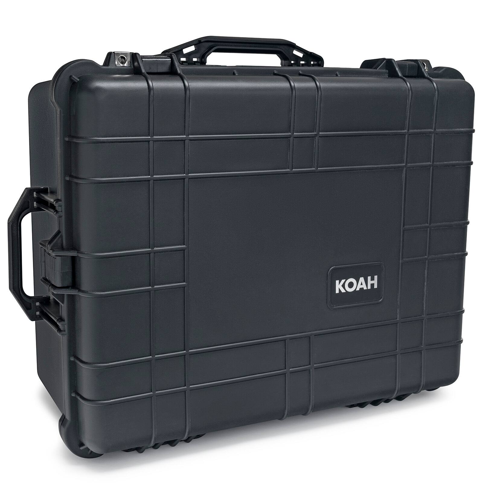 Left. Koah - Koah Weatherproof Wheeled Hard Case with Customizable Foam (25 x 20 x 12 Inch).