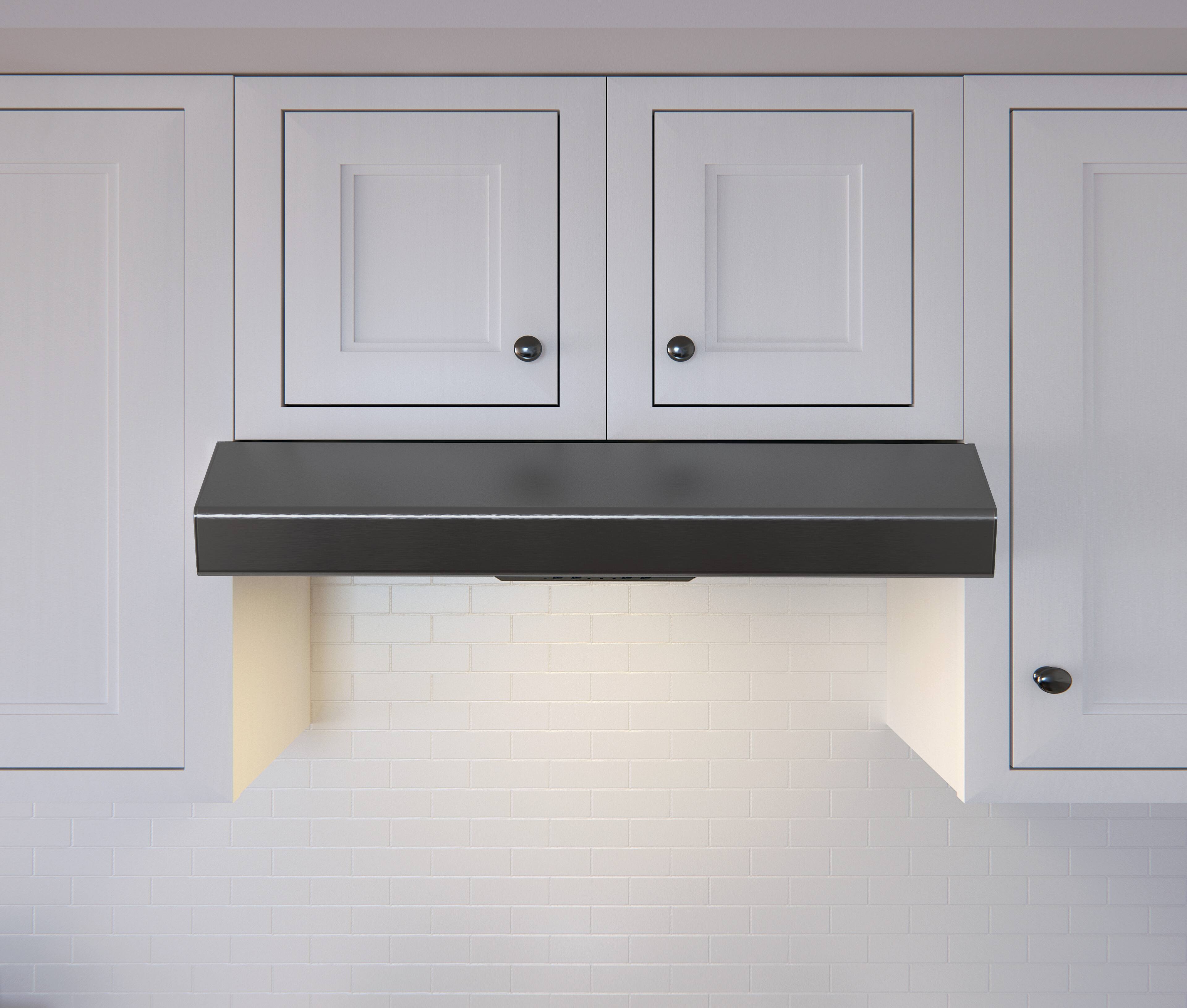 Alt View 11. Zephyr - Breeze II 30 in. 400 CFM Under Cabinet Range Hood with LED Light - Black Stainless Steel.