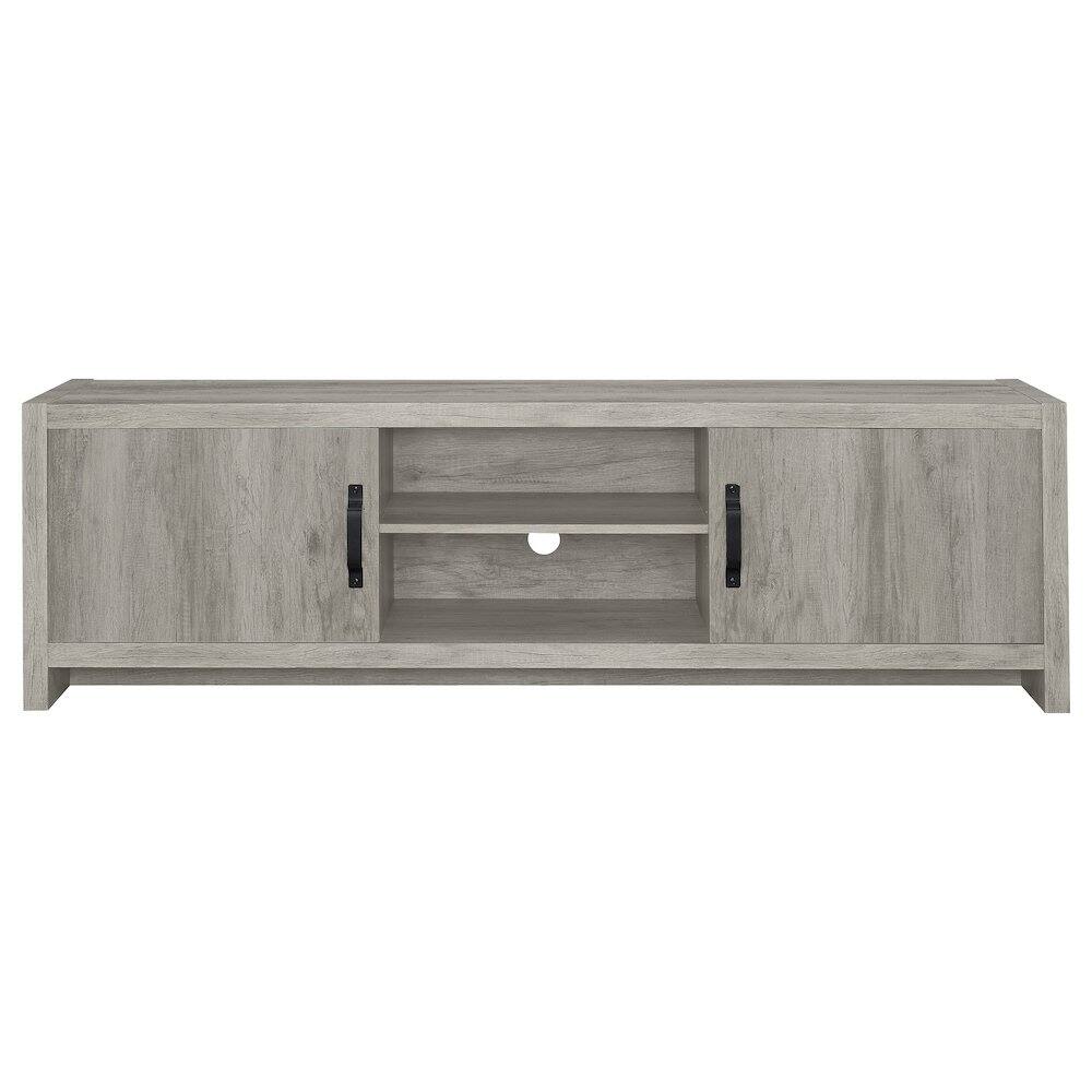 Alt View 4. Coaster Co. of America - Burke 2-door Engineered Wood 71" TV Stand Grey Driftwood - Brown.