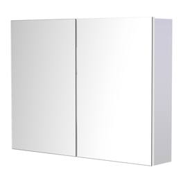 SlickBlue - Rectangular Wall Mirror for Bathroom, Bedroom, or Entryway - White