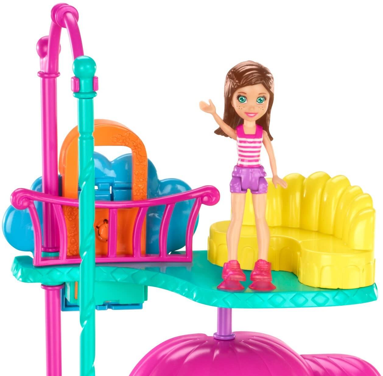 Alt View 2. Mattel - Polly Pocket Wall Party Cafe Playset - Safe Play for your Wall - Doll Included - Multi.