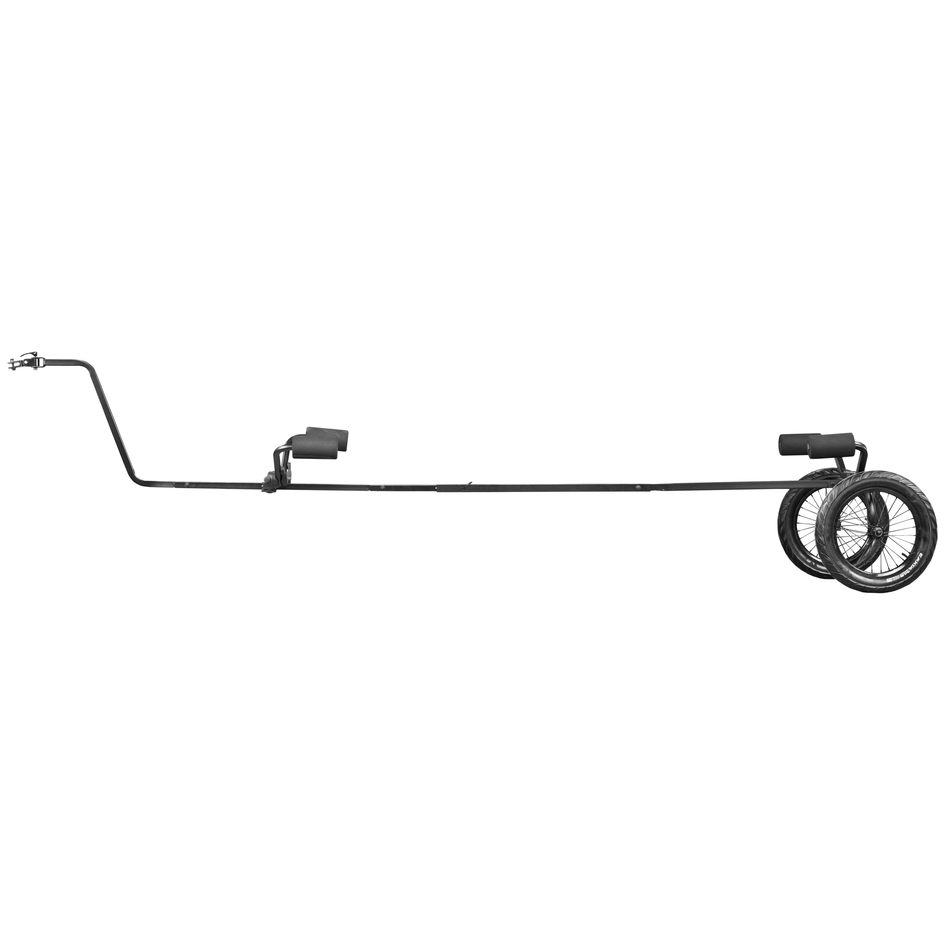 Angle. Rambo Bikes - Rambo Heavy-Duty Adjustable Canoe & Kayak Cart - Black.
