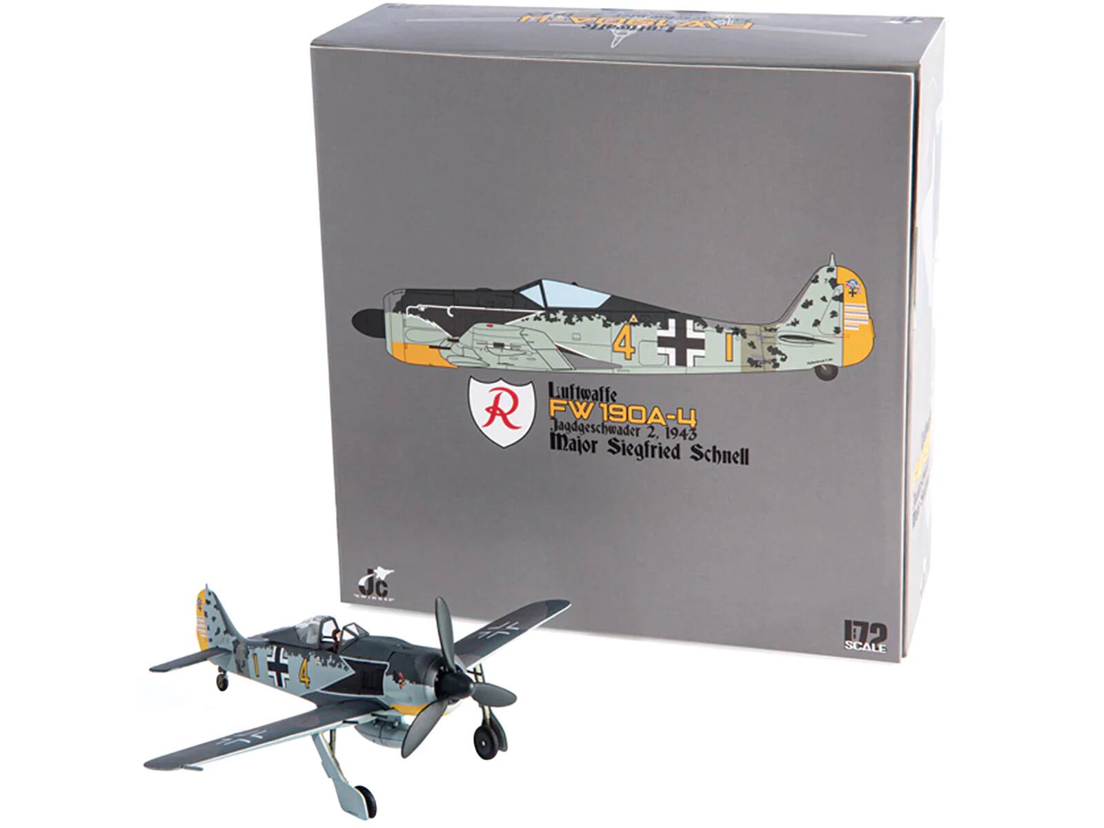 Lufwaffe  
FW 190A-4  
Jagdgeschwader 2, 1943  
Major Siegfried Schnell  

1:72 SCALE