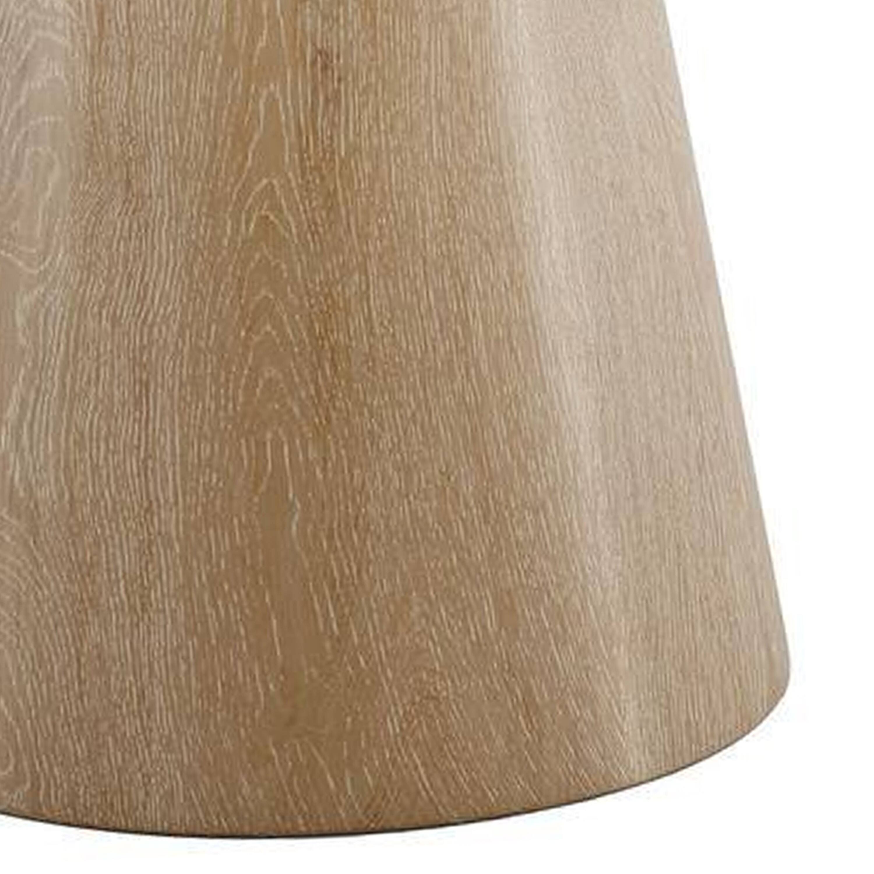 Alt View 3. Manhattan Lane - Kily Coffee Table, Pedestal Base, 29 Inch Round Top - Oak Brown.