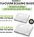 InstaSeal VACUUM SEALING BAGS 50 pre-cut bags 25 medium and 25 large 25 MEDIUM PRE-CUT BAGS 8 x 10 in. | 20 x 25 cm BPA FREE 25 LARGE PRE-CUT BAGS 10 x 12 in. | 25 x 30 cm