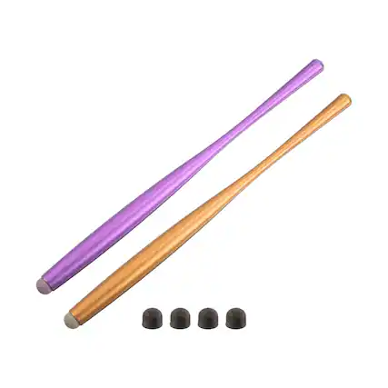 Front. Unique Bargains - 2pcs Stylus Pens Slim Universal Capacitive Stylus Pen for All Capacitive Touch Screen Device with 4 Fiber Fine Tips - Purple Gold.