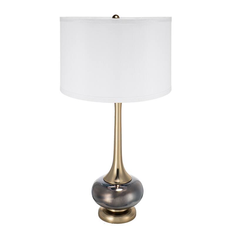 Angle. APRILSOUL - D15x29 in Table Lamp with Glass Drum (Lamp Shade Assembly Required) - N/A.