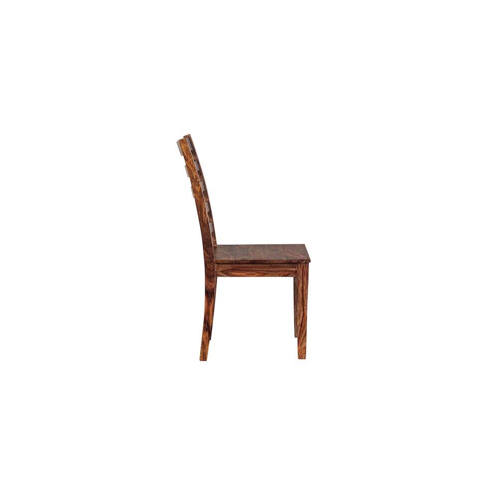 Back. Porter Designs - Sonora Solid Sheesham Wood Dining Chair - Brown.