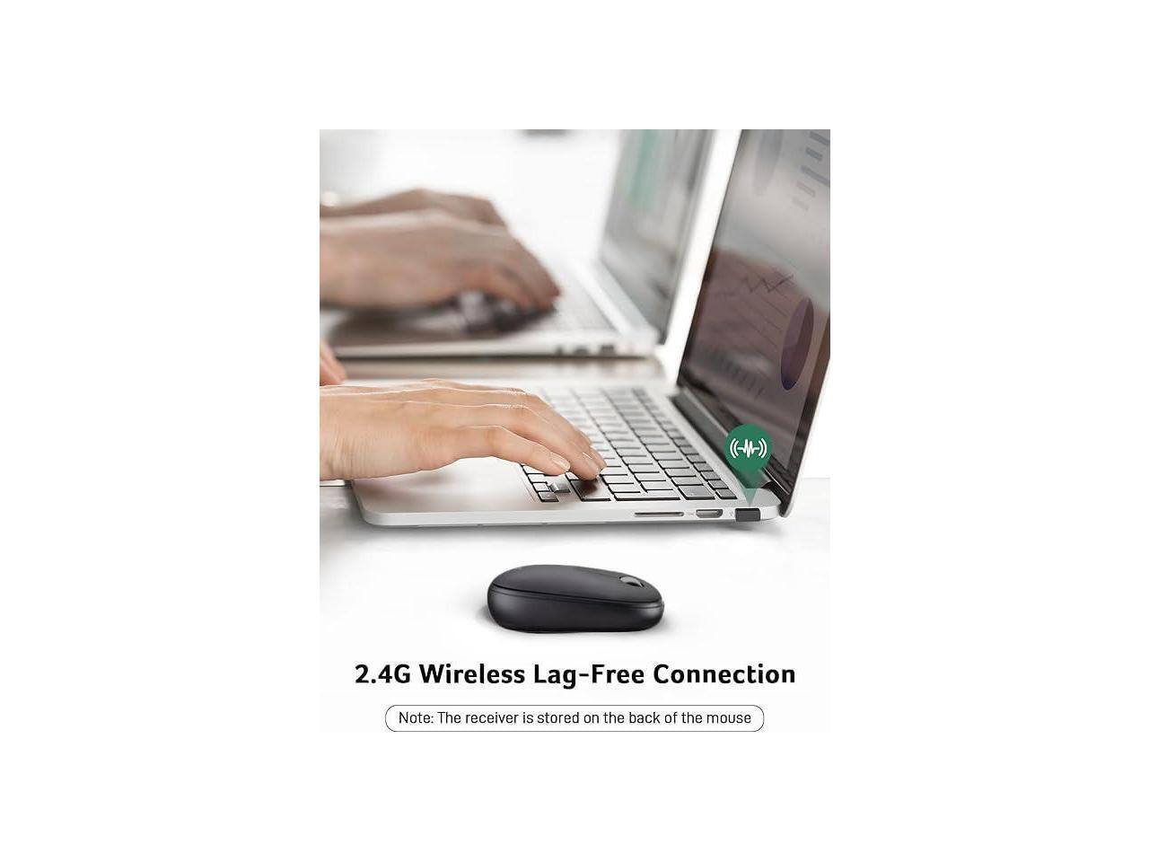 2.4G Wireless Lag-Free Connection  
Note: The receiver is stored on the back of the mouse