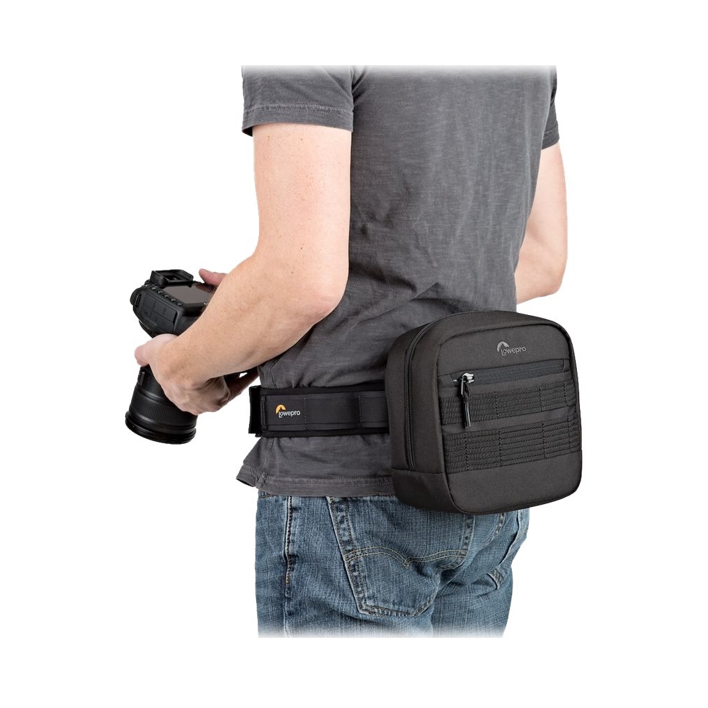 Left View: Lowepro - ProTactic Camera Carrying Bag - Black