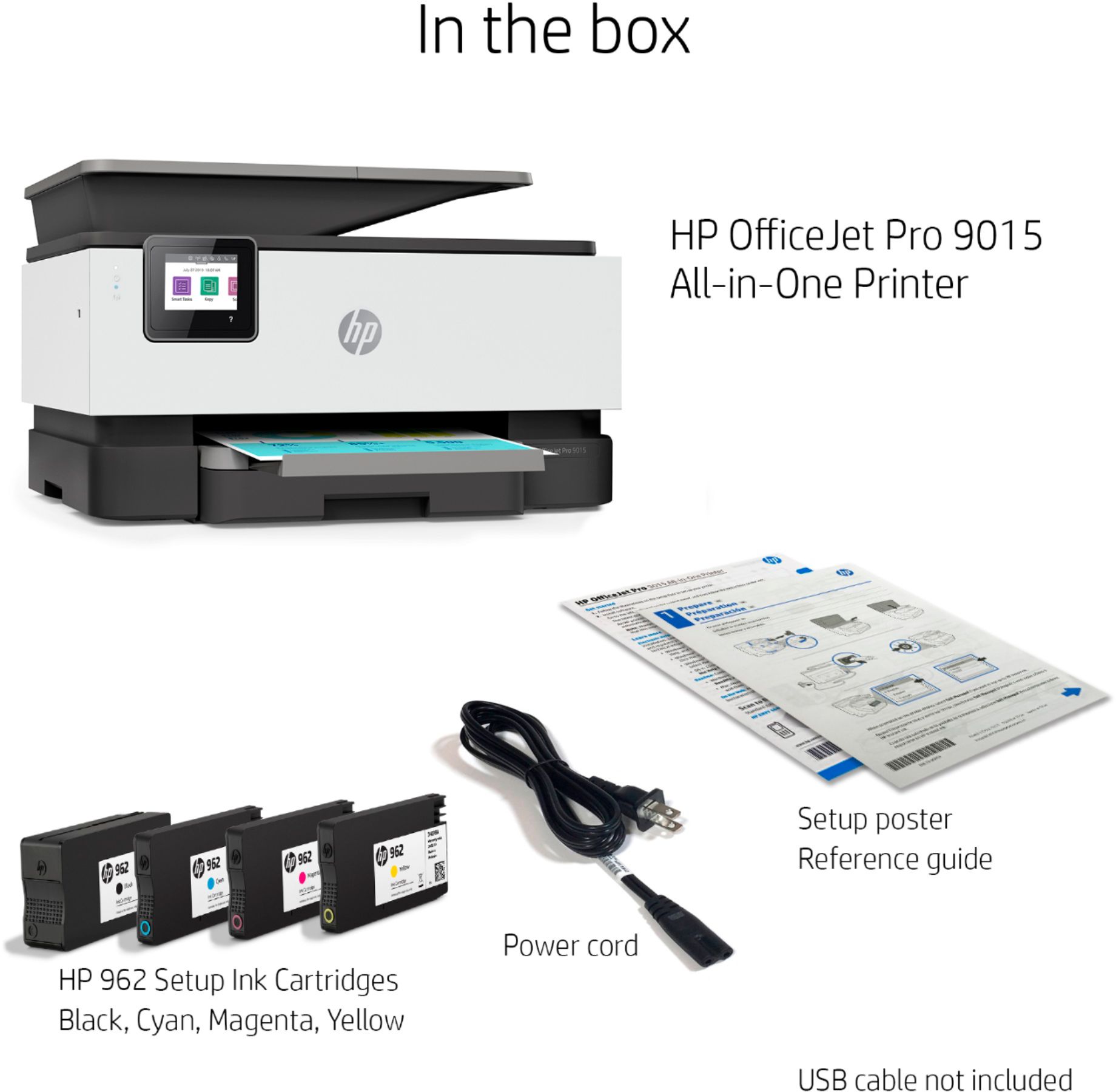 HP Officejet Pro 9015 All-in-One Black High Yield Ink Cartridge, Genuine  (G4361)