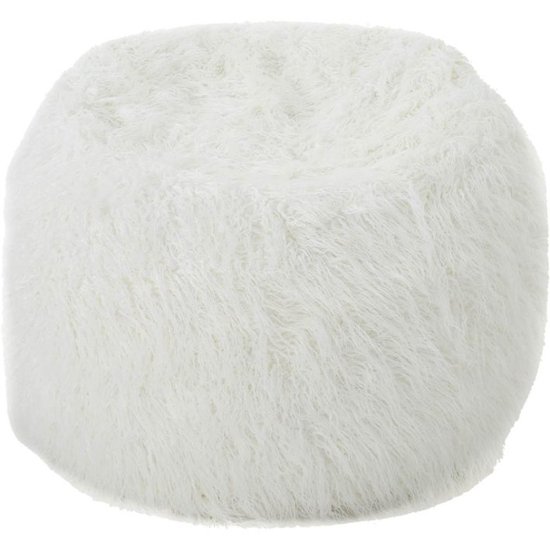 Noble House Cullman Furry Bean Bag White 301707 - Best Buy