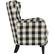 Alt View 12. Noble House - Kaylor Club Fabric Chair - Black & White Plaid.