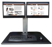 Front Zoom. Victor - DC350A Dual Monitor Sit/Stand Desk Converter - Black.