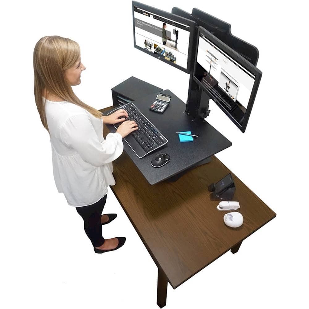 Alt View 18. Victor - DC350A Dual Monitor Sit/Stand Desk Converter - Black.