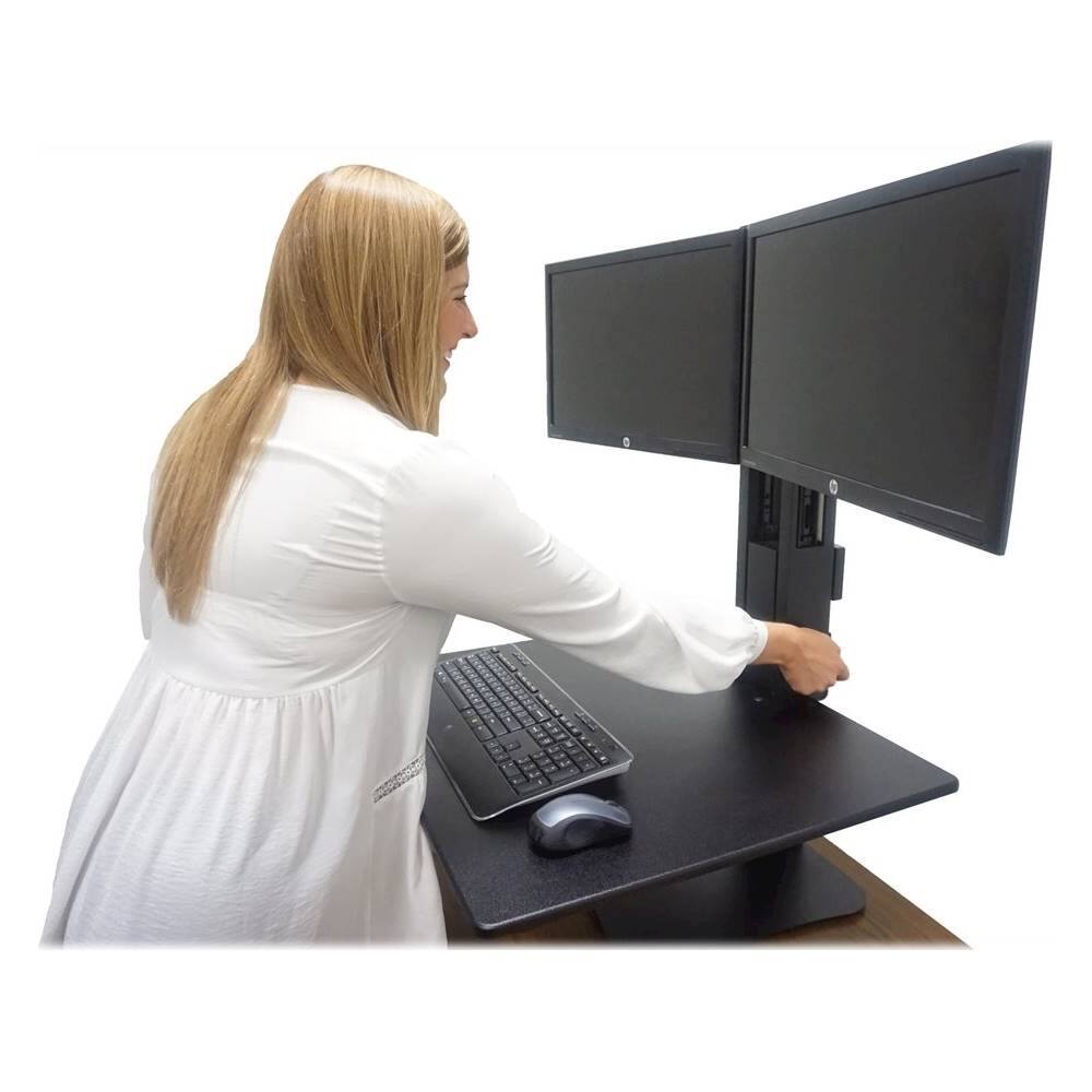 Alt View 21. Victor - DC350A Dual Monitor Sit/Stand Desk Converter - Black.