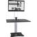 Front. Victor - Electric Height Adjustable Standing Desk Riser Workstation - Black, Aluminum.