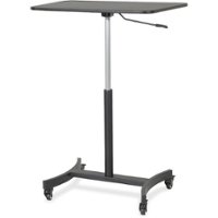 Victor - High Rise Rectangle Polyvinyl Chloride (PVC) Table Desk - Black - Front_Zoom