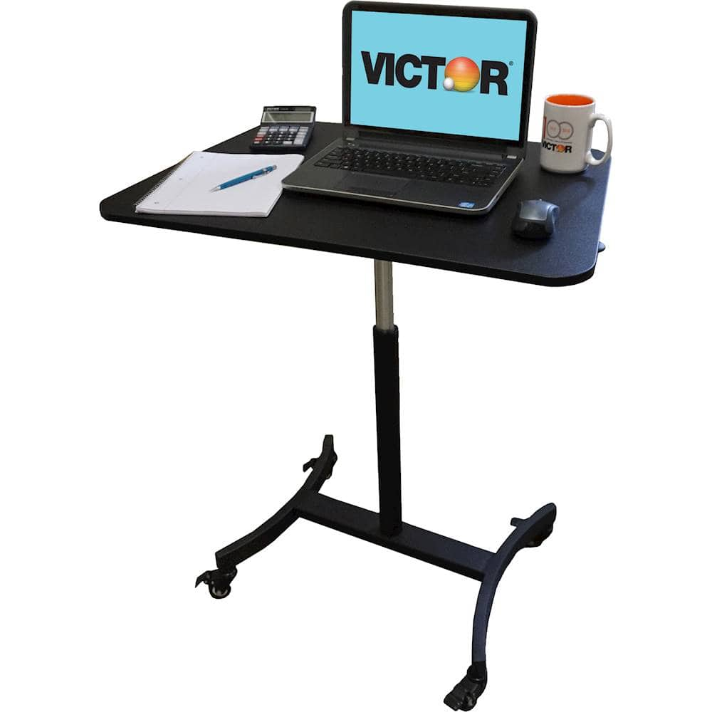 Victor – High Rise Rectangle Polyvinyl Chloride (PVC) Table Desk – Black Sansujyuku sansujyuku.com