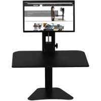 Victor - High Rise Sit-Stand Desk Converter - Black - Front_Zoom