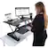 Alt View 11. Victor - Adjustable Standing Desk Convertor with Keyboard Tray - Charcoal Gray And Black.