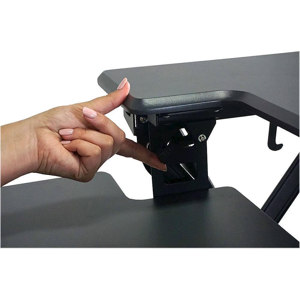 Alt View 19. Victor - Adjustable Standing Desk Convertor with Keyboard Tray - Charcoal Gray And Black.