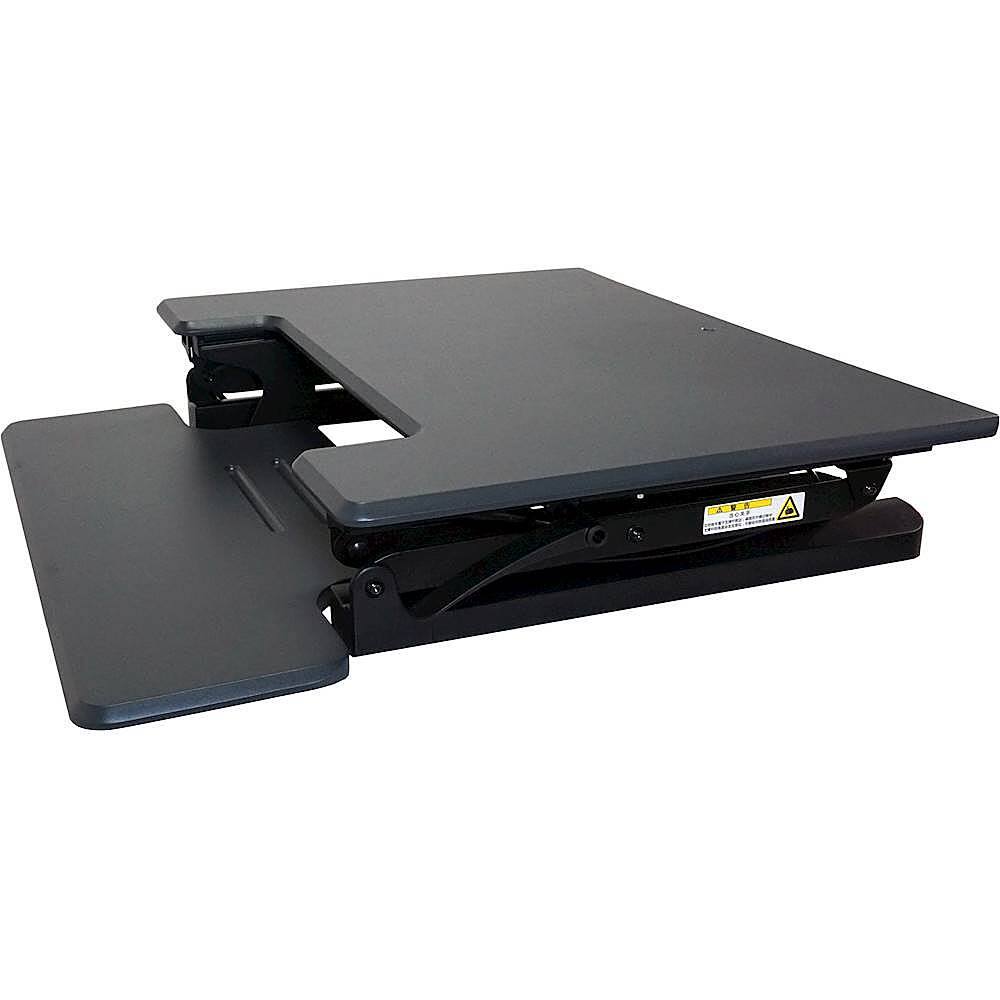 Alt View 16. Victor - High Rise Height Adjustable Standing Desk Convertor with Keyboard Tray - Charcoal Gray And Black.