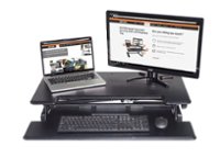 MOUNT-IT! 48 in. Black Extra-Wide Height Adjustable Standing Desk Converter  MI-7925 - The Home Depot