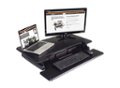 Alt View Zoom 12. Victor - High Rise Height-Adjustable Compact Standing Desk with Keyboard Tray - Black.